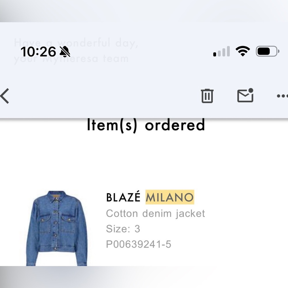 EUC Blazé Milano Cotton Denim Jacket Sz 3 (M/L) - Picture 4 of 9